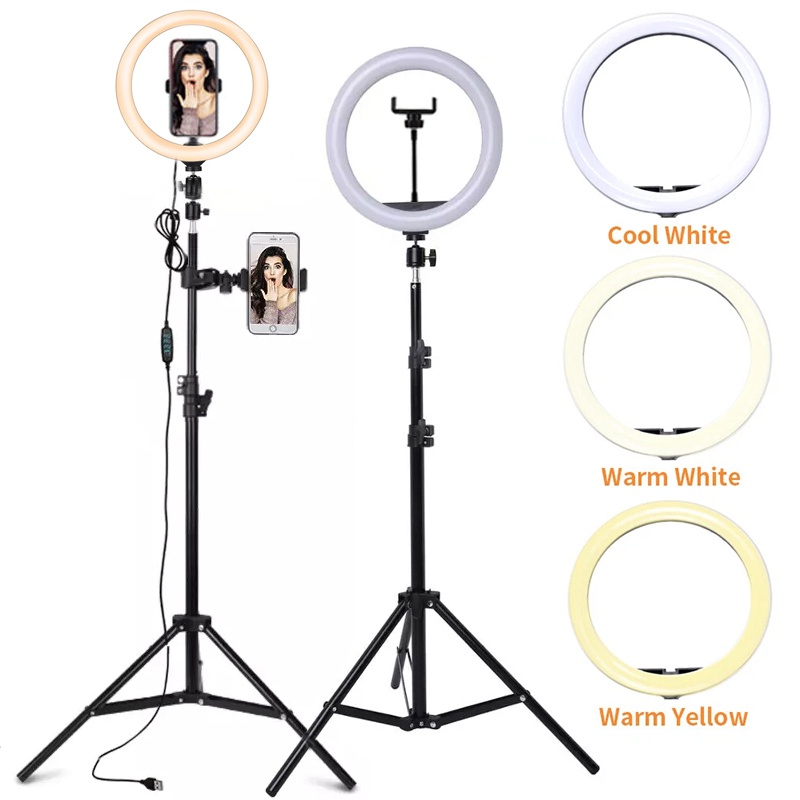 Photography Lighting Tent - 6/10/12 인치 LED 셀카 링 라이트