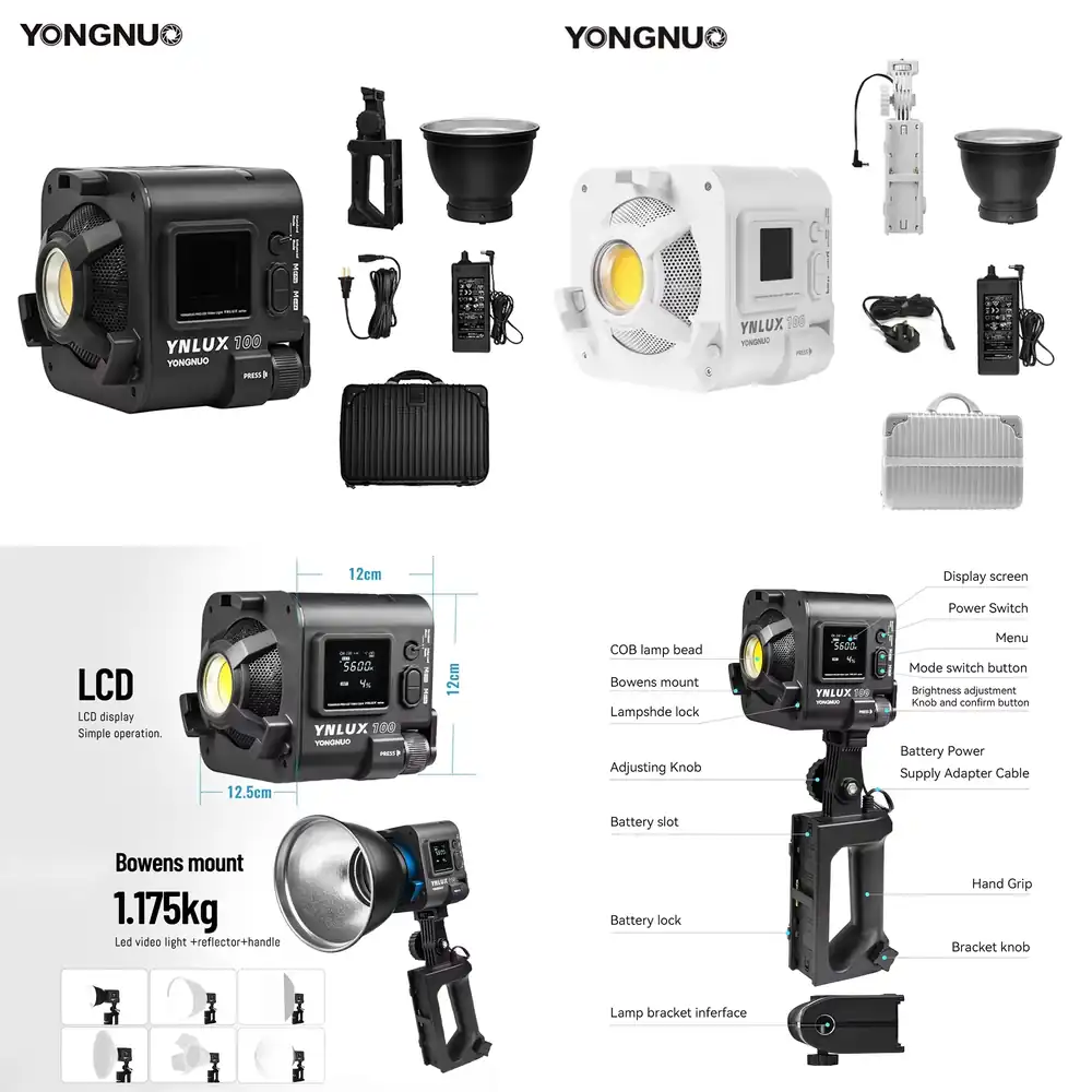 Photography Lighting Handheld - 용누오 YNLUX100 100W 3200K-5600K 컴팩트 휴대용