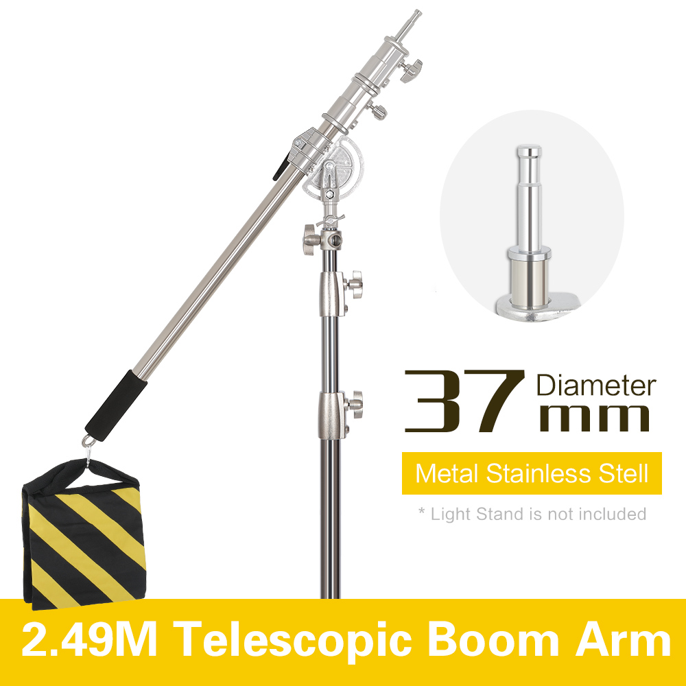 Photography Lighting Kits - 2.49M 길이 크로스 암 스테인레스 스틸