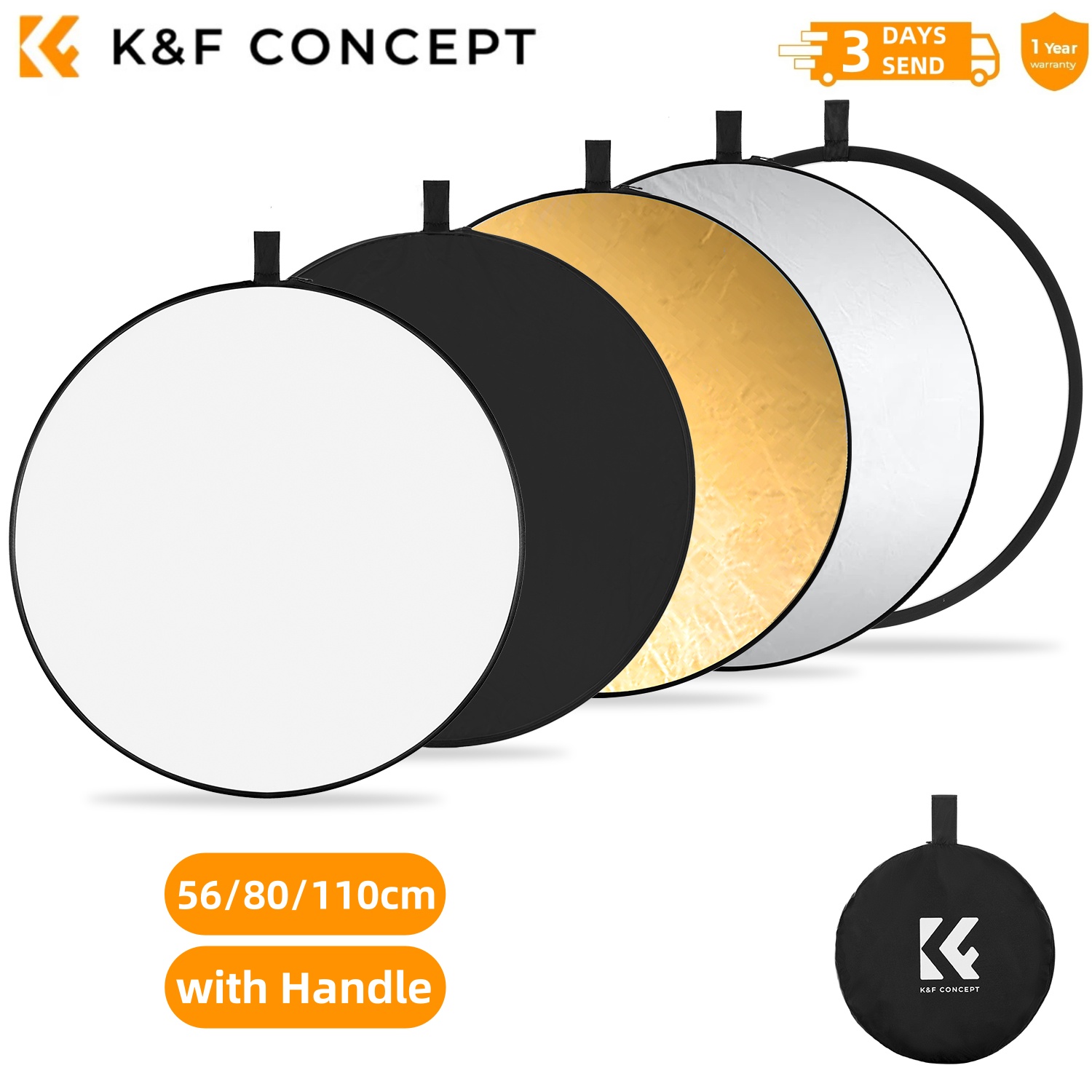 Photography Lighting Tent - K&F CONCEPT 56/80/110cm 5-in-1 사진 촬영용