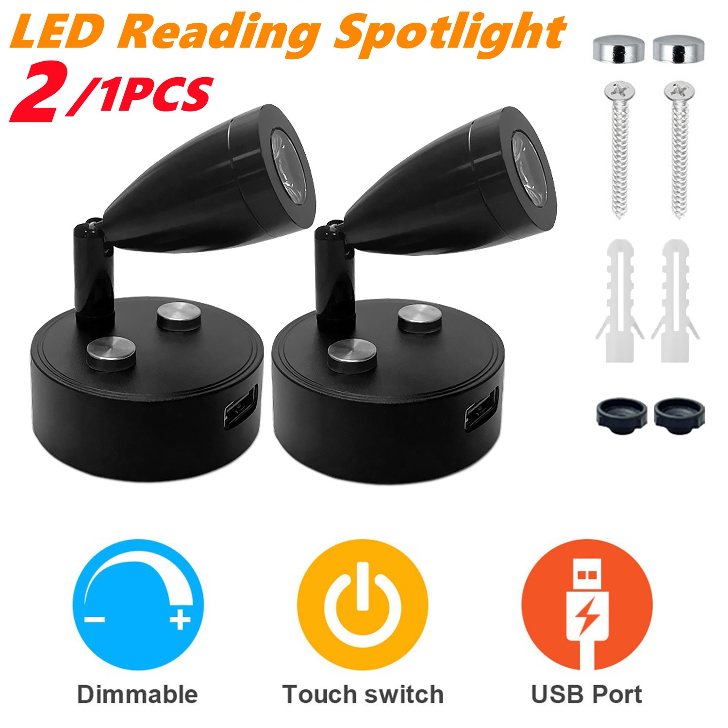 Interior Photography Lighting - 2/1PCS 실버/블랙 DC 12-24V 자동차 인테리어