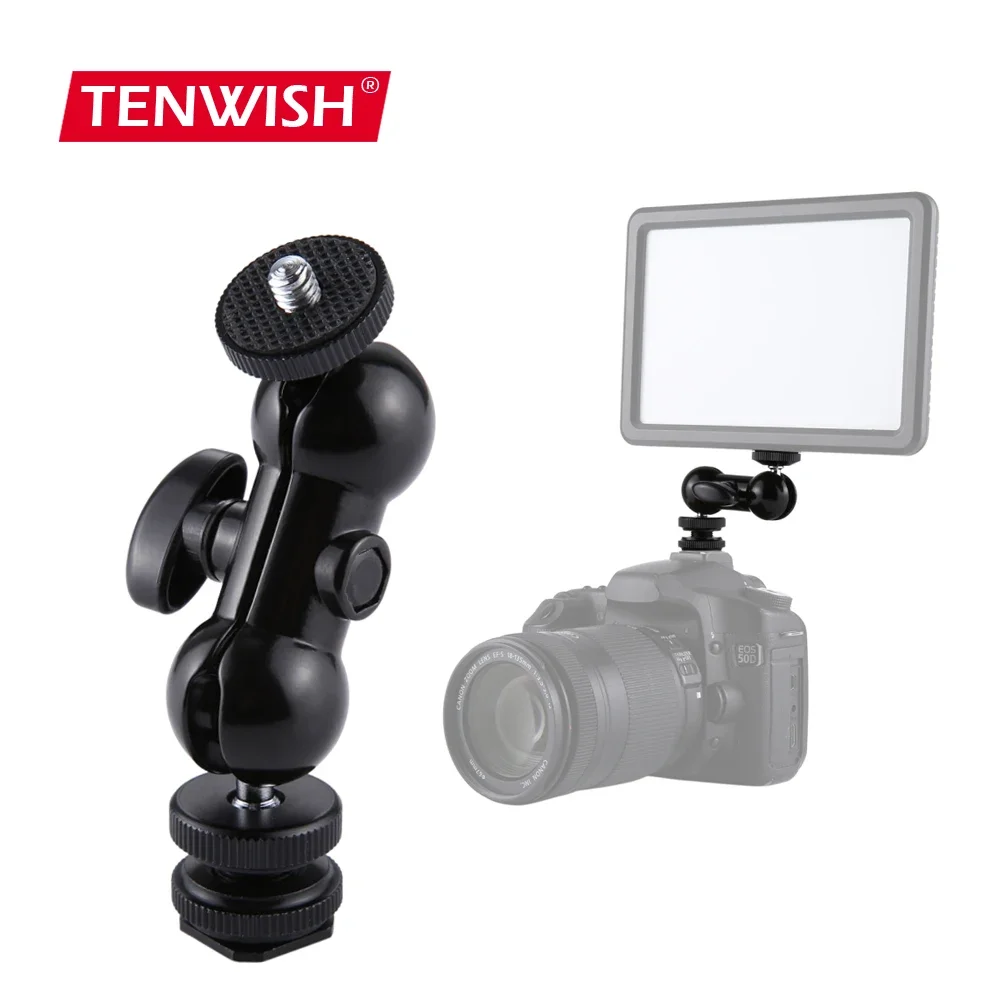 Photography Lighting Rig - 듀얼 볼 헤드가 있는 핫슈 어댑터