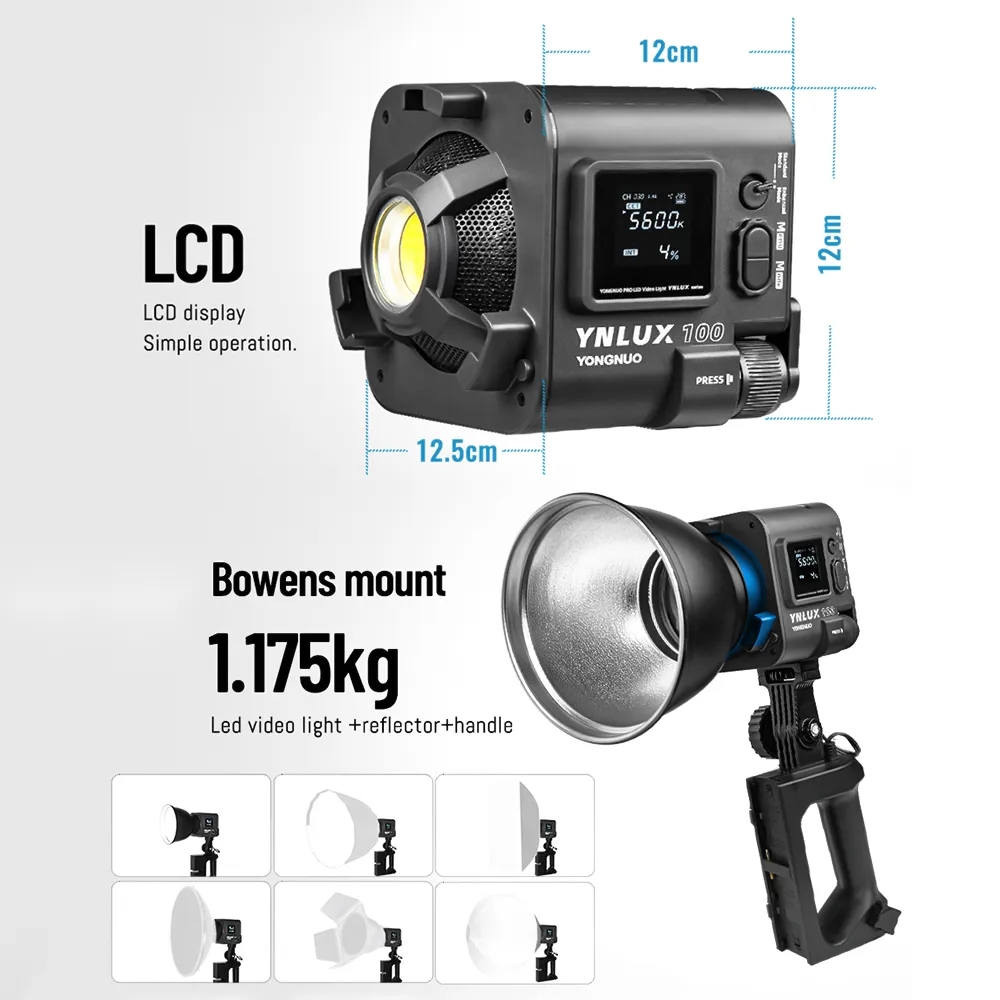용누오 YNLUX100 100W 3200K-5600K  - Photography Lighting Handheld 리뷰 및 가격