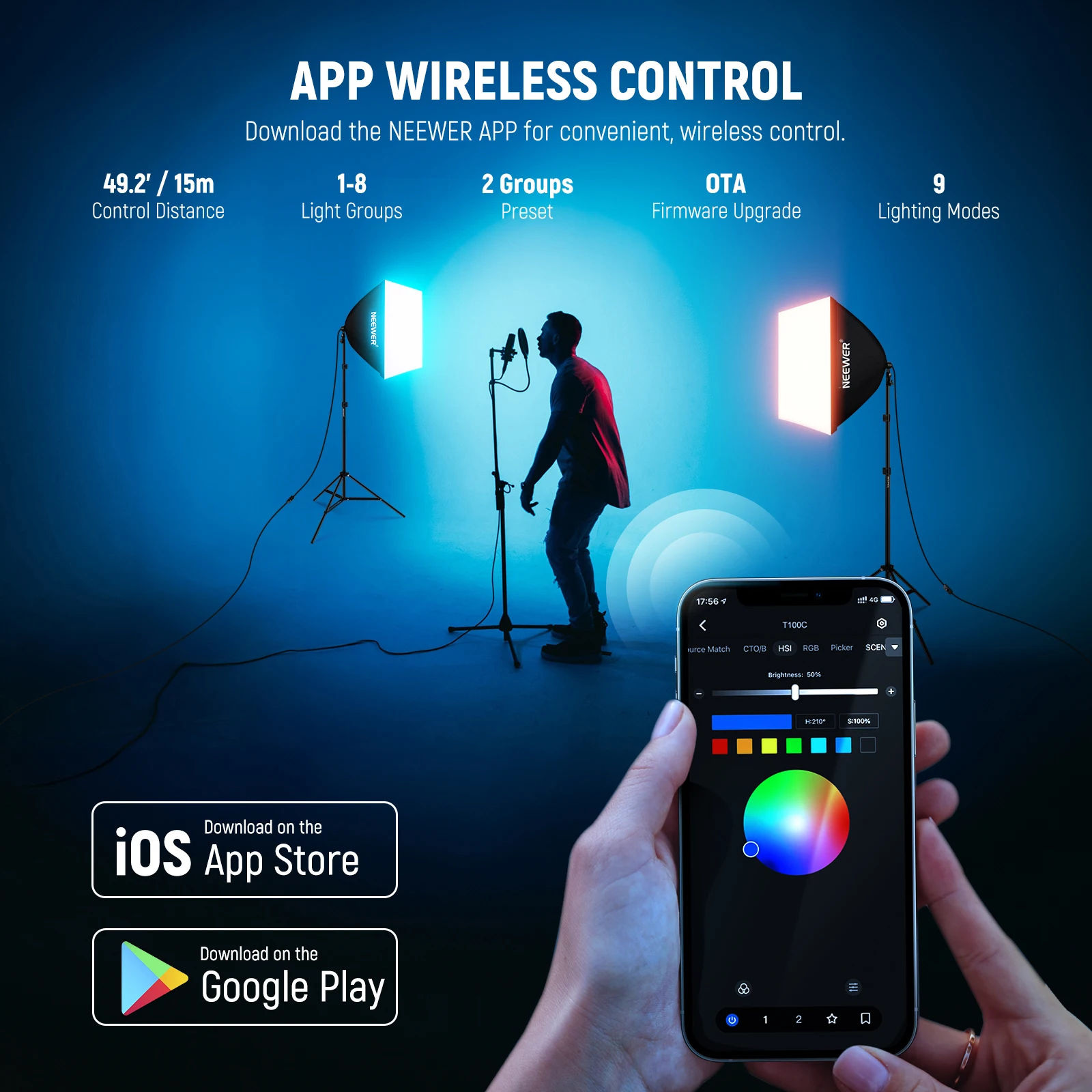 NEEWER RGB 소프트박스 조명 키트 (앱 제어 및 - Lighting Effect In Photography 리뷰 및 가격