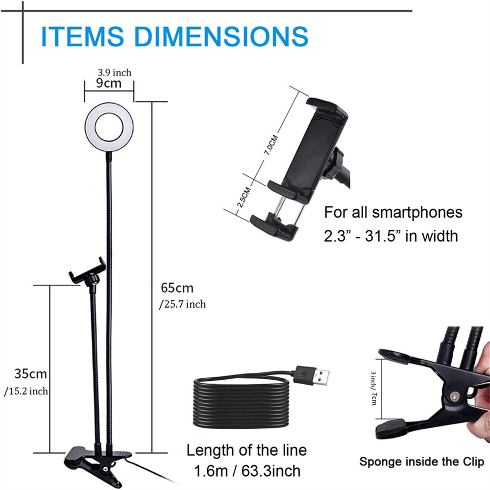 셀카 링 라이트가 있는 범용 플렉시블 휴대폰 거치대,  - Photography Lighting Tent 리뷰 및 가격