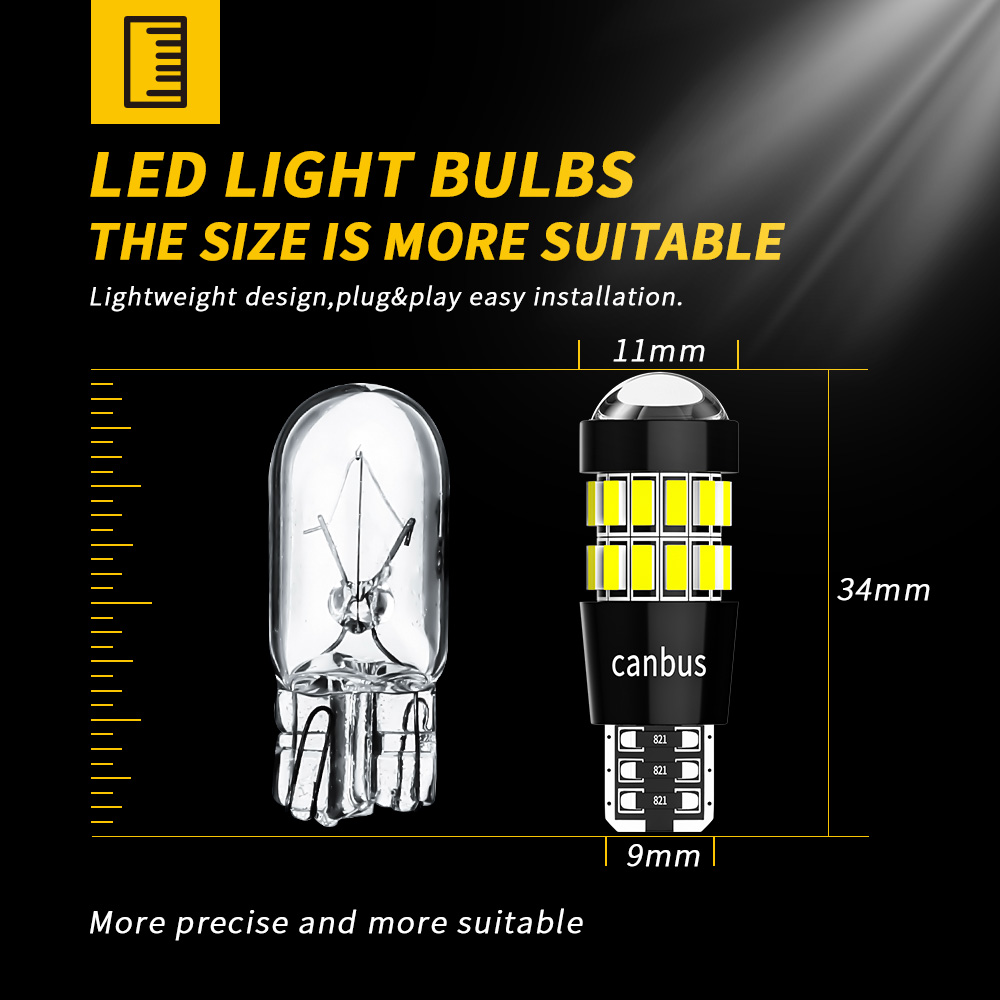 DXZ 2PCS W5W T10 LED 전구 렌즈 30S - Interior Photography Lighting 리뷰 및 가격