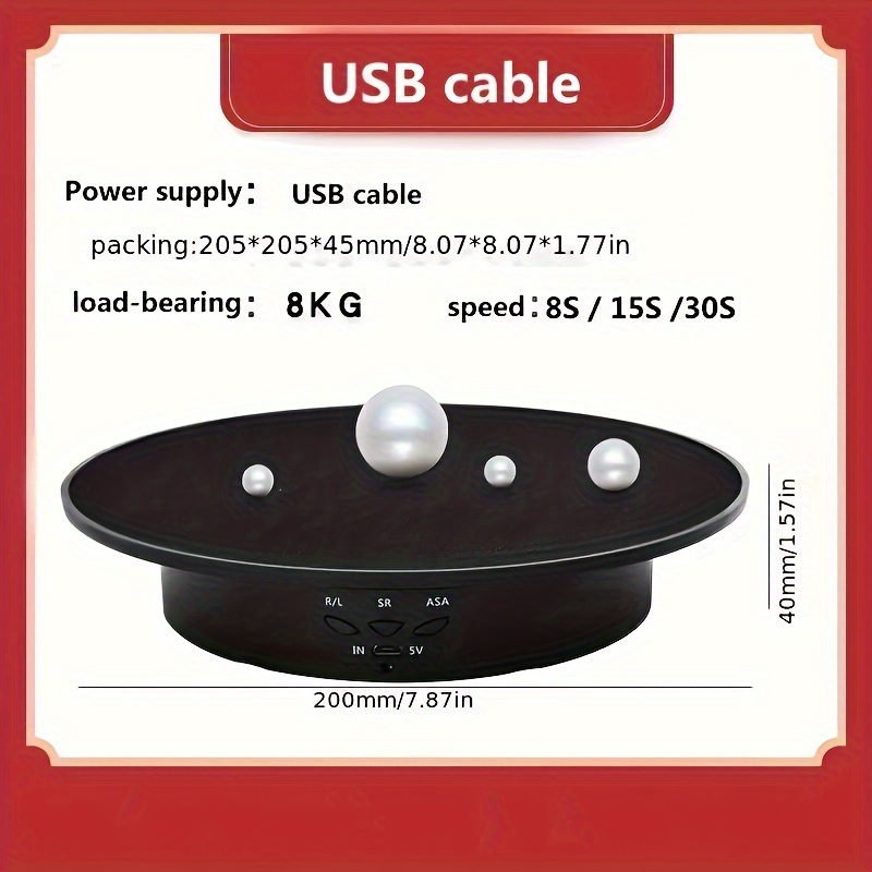 사진용 전기 회전 턴테이블, USB 전원, 5V 전동  - Photography Lighting Material 리뷰 및 가격