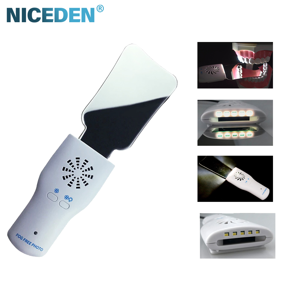 치과 안티 안개 거울 세트 LED 조명이있는 교정 반사 - Photography Lighting Kits 리뷰 및 가격