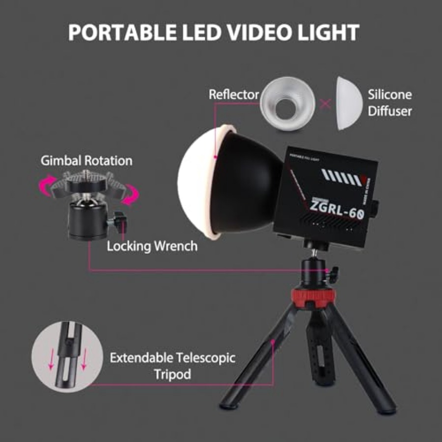 60W COB LED 비디오 조명, 휴대용, 8000m - Photography Lighting Handheld 리뷰 및 가격