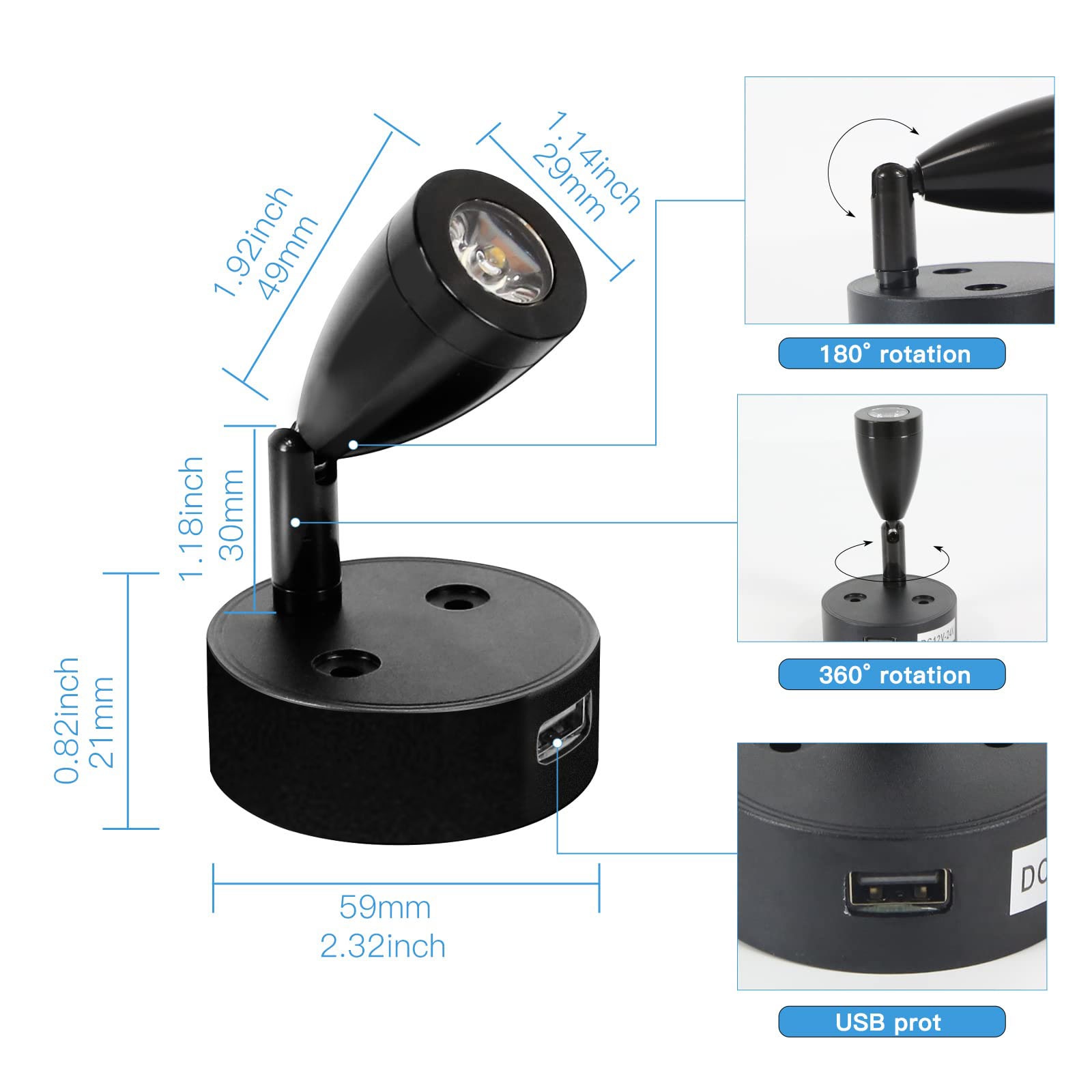 2/1PCS 실버/블랙 DC 12-24V 자동차 인테리 - Interior Photography Lighting 리뷰 및 가격