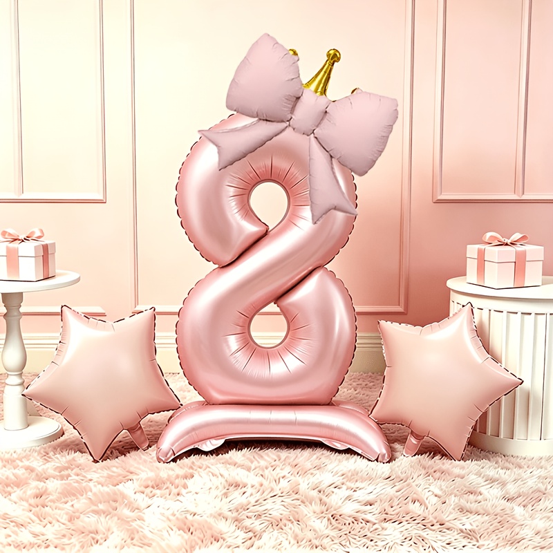 라이트 럭셔리 핑크 3D 풍선 0-9, 베이스와 크라운 - Photography Lighting Kits 리뷰 및 가격