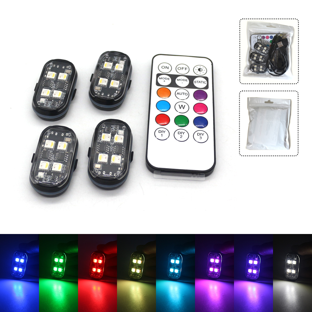 2Pc RGB 자동차 주변 조명, 원격 제어 기능이 있 - Interior Photography Lighting 리뷰 및 가격