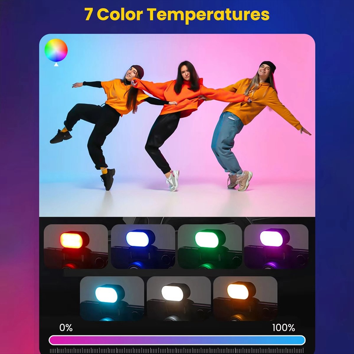 짐벌용 RGB 마그네틱 필 라이트 LED 비디오 촬영  - Lighting Effect In Photography 리뷰 및 가격