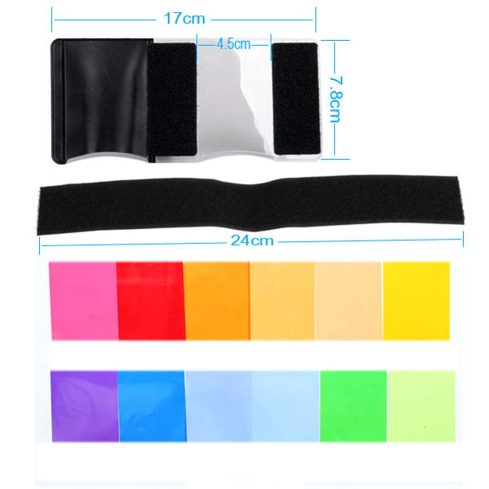 12색 카메라 플래시 젤 조명 필터 키트, 스피드라이트 - Photography Lighting Kits 리뷰 및 가격