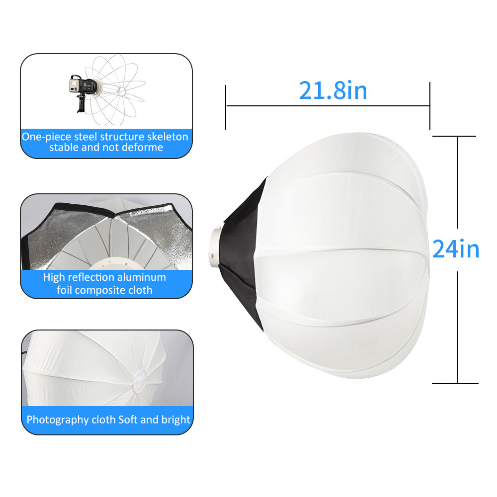 65cm 글로브 랜턴 소프트박스 보웬스 엘린크롬 마운트 - Globe Modifier Round 리뷰 및 가격