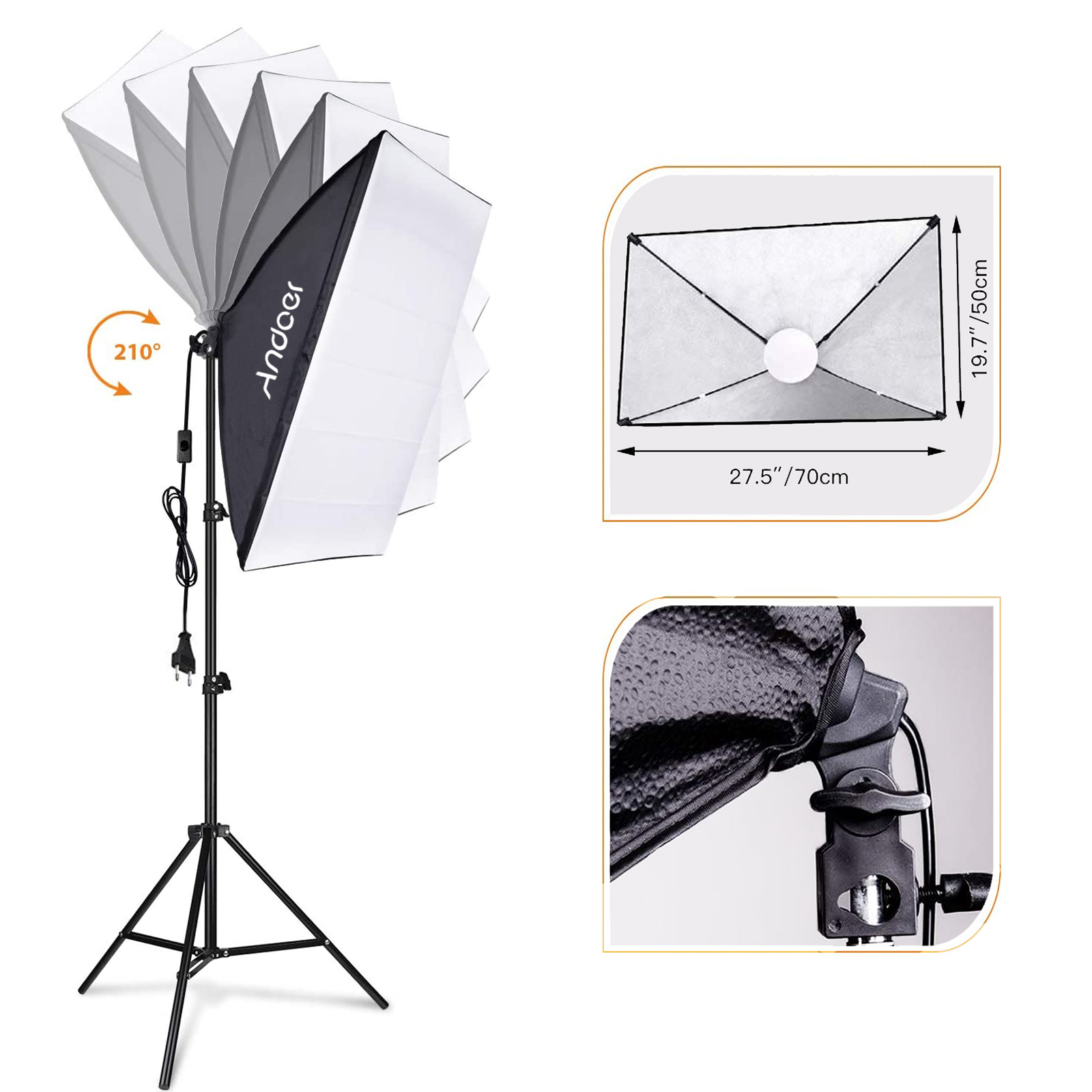 Andoer 스튜디오 사진 조명 키트 소프트박스 조명  - Photography Lighting Kits 리뷰 및 가격