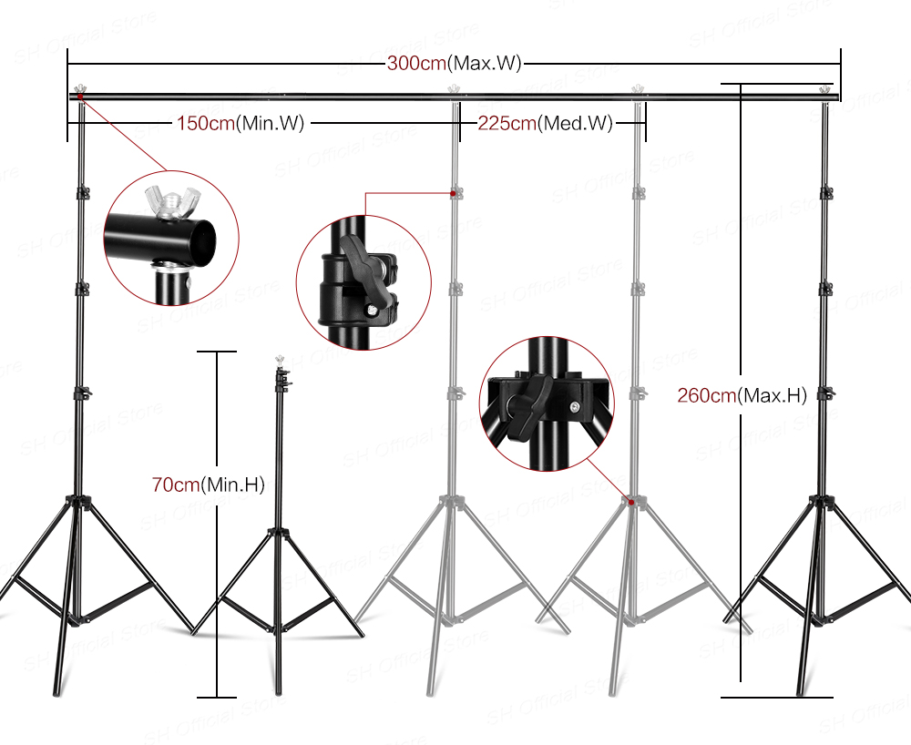 사진 촬영 스튜디오 소프트박스 조명 키트 (2.6x3M - Photography Lighting And Backdrop 리뷰 및 가격