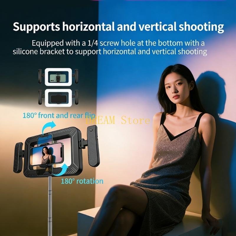 셀카 카메라용 휴대용 휴대용 조명 360도 밝기 조절  - Photography Lighting Handheld 리뷰 및 가격