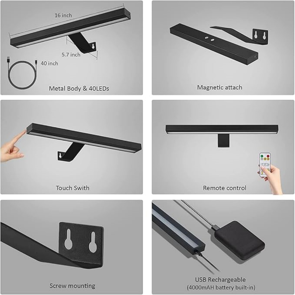 4000mAh LED 충전식 벽등 현대식 리모컨 3색  - Photography Lighting Wireless 리뷰 및 가격